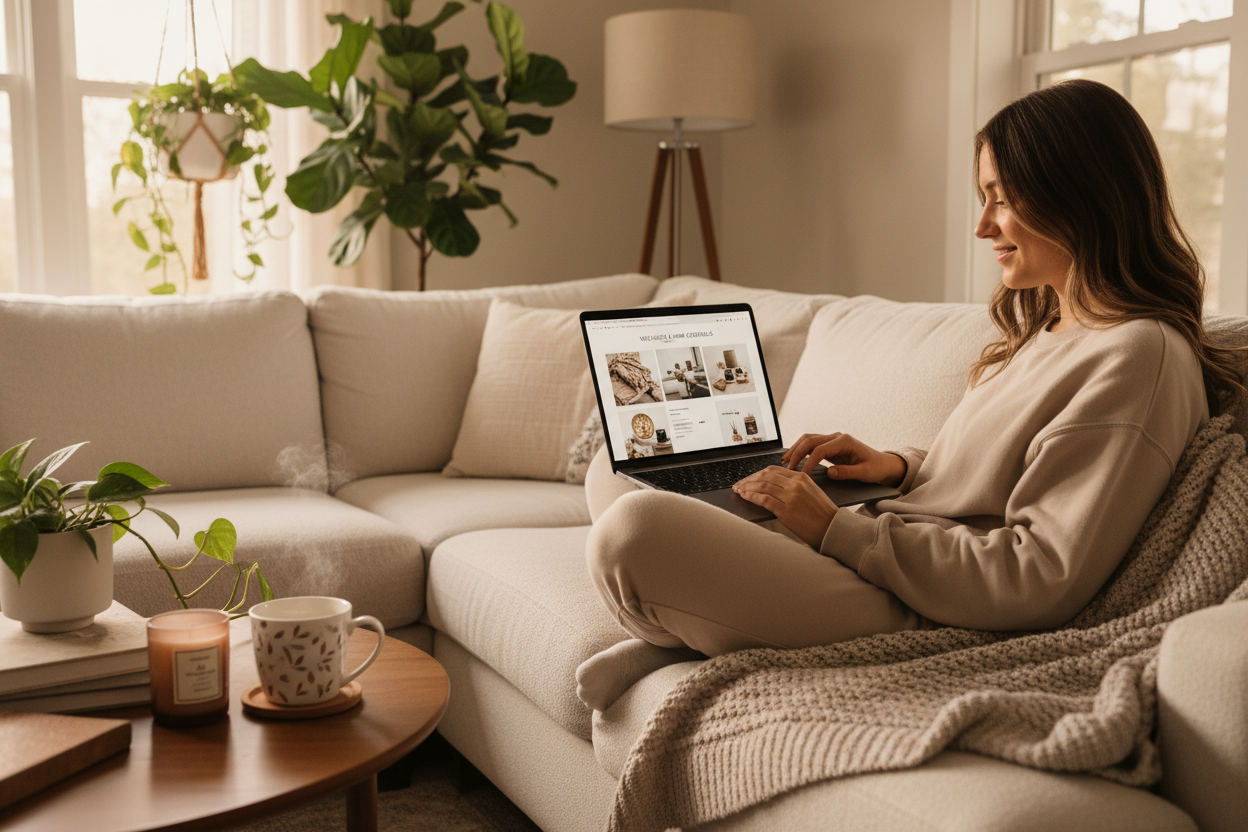 bienestar comprando en la web