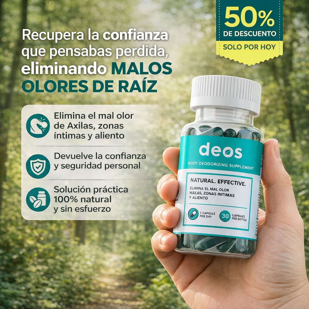DEOS - Desodorante en cápsula natural (30 cápsulas)