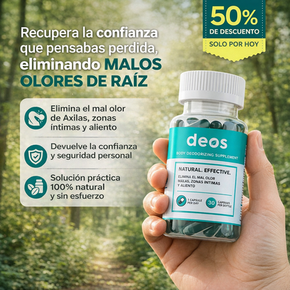 DEOS - Desodorante en cápsula natural (30 cápsulas)